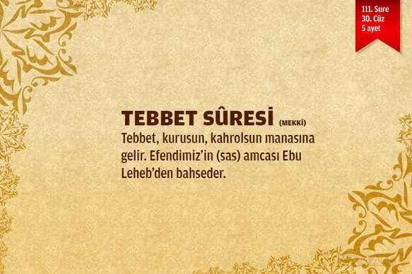 Tebbet Suresi